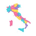 Italy political map of administrative divisions