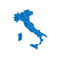 Italy political map of administrative divisions