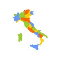 Italy political map of administrative divisions