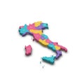 Italy political map of administrative divisions