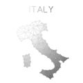 Italy polygonal vector map.