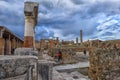 Italy, Pompeii, 02,01,2018Ancient columns ruins after the erup