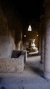 Italy, Pompeii - October 2021: Detail of stone mill in ancient bakery. Pompeii excavations