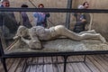 Italy, Pompeii, 02,01,2018 Pompeii reproduction of unearthed hum