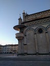 Outdoor pulpit of Prato Cathedral on Piazza del Duomo. Prato, Tuscany, Italy