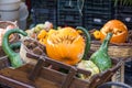 Italy. Pumpkin smiles for sale Royalty Free Stock Photo