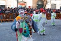 Funny smiling clown during the annual carnival in Italy Royalty Free Stock Photo