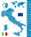 Italy Road Map and Map Navigation Set