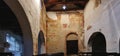 Italy romanesque church inside panorama