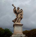 Italy, Rome, Aelian Bridge (Ponte Sant\'Angelo), statue Angel with the Cross