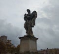 Italy, Rome, Aelian Bridge (Ponte Sant\'Angelo), statue Angel with the Garment and Dice