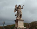 Italy, Rome, Aelian Bridge (Ponte Sant'Angelo), statue Angel with the Lance