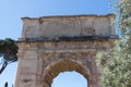 Upper part of Arch of Titus, Roman Forum, Rome, Lazio, Italy Royalty Free Stock Photo