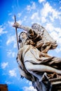 Italy, Rome, Castel Sant`Angelo, statue of an angel with a spear