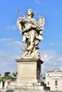 Italy, Rome, Castel Sant`Angelo, statue of Angel with the sponge