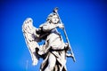 Italy, Rome, Castel Sant`Angelo, statue of Angelo with the spong