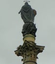 Italy, Rome, Column of the Immaculate Conception (La Colonna della Immacolata), statue of the Virgin Mary Royalty Free Stock Photo