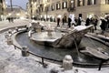 Italy, Rome, Feb 11th 2012: Unusual weather condition, snowing in Rome.