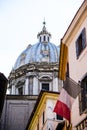 Italy, Rome, the flag of France in Piazza Farnese Royalty Free Stock Photo