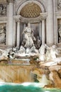 Italy. Rome. Fountain of Trevi at night.Italy. Rome.Close up Royalty Free Stock Photo