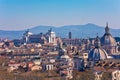 Italy, Rome- march, 2019:View of Rome from Castel Sant`Angelo