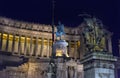 Monument to Vittorio Emanuele II in the night Royalty Free Stock Photo