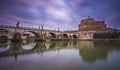 Italy rome Museo Nazionale di Castel Sant`Angelo and clouds Royalty Free Stock Photo