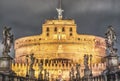 Italy rome Museo Nazionale di Castel Sant`Angelo evening Royalty Free Stock Photo