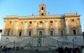Italy, Rome, Piazza del Campidoglio, Palazzo Senatorio, facade of the palace Royalty Free Stock Photo