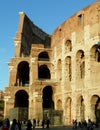 Italy, Rome, Piazza del Colosseo, Colosseum (Colosseo), view of the ruins of the ancient arena Royalty Free Stock Photo