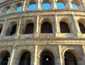 Italy, Rome, Piazza del Colosseo, Colosseum (Colosseo), view of the ruins of the ancient arena Royalty Free Stock Photo