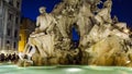 Italy,Rome, Piazza Navona,Fountain of the Four Rivers No4