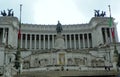 Italy, Rome, Piazza Venezia, Victor Emmanuel II Monument (Altare della Patria, Mole del Vittoriano or simply Vittoriano) Royalty Free Stock Photo