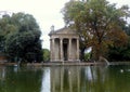 Italy, Rome, Piazzale Napoleone I, Villa Borghese, Garden of the Lake and Temple of Aesculapius