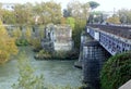 Italy, Rome, 86 Ponte Palatino, view of the river Tiber and the Palatine Bridge (Ponte Palatino