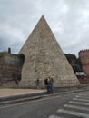 Italy, Rome - the Pyramide of Cestius. Royalty Free Stock Photo
