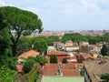 Italy, Rome, Trastevere, panorama of the city from Janiculum Hill Royalty Free Stock Photo