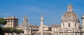 Italy. Rome. Trojan column, churches of Santa Maria di Loreto and Santissima Nome di Maria Most Holy Name of Mary and