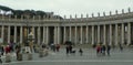 Italy, Rome, Vatican City, St. Peter's Square, general view of the square on the background of the colonnade Royalty Free Stock Photo