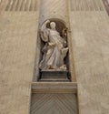 Italy, Rome, Vatican City, St. Peter\'s Square (Piazza San Pietro), Basilica of Saint Peter, statue of St. Paul Royalty Free Stock Photo