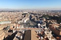 Italy, Rome, Vatican, St. Peters Cathedral, top view of the square, main square, city panorama Royalty Free Stock Photo