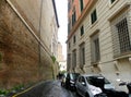 Italy, Rome, 24 Via Panisperna, cobbled narrow street of the old town
