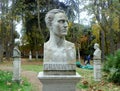 Italy, Rome, Viale di Villa Medici, bust of Grandaccio in Villa Borghese park