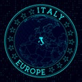 Italy round sign.