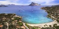 Italy. Sardegnia (Sardinia) island nature scenery and best beaches. Aerial drone view Royalty Free Stock Photo