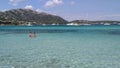 Italy Sardinia Pevero Bay Esmerald coast in summer wight sand