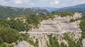 Italy. Scenic route to Mandrioli mountain pass. Tortuous curves