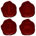 Italy sealing wax set Royalty Free Stock Photo