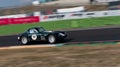 60s vintage car racing scenic blurred background on racetrack, TVR Griffith 200 Royalty Free Stock Photo