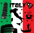 Italy set Royalty Free Stock Photo